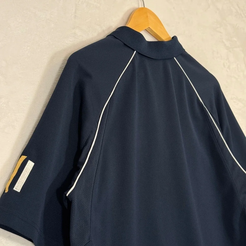 Adidas Navy Blue Notre Dame Fighting Irish Polo Shirt Large